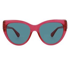 Gucci 56mm Cat Eye Sunglasses Red with blue lenses